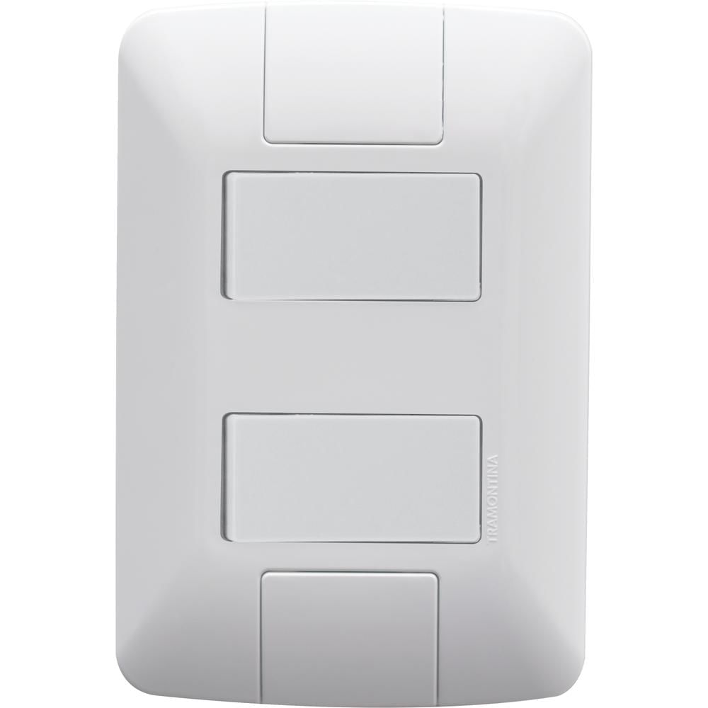 2 Interruptores Simples 6A 250V Branco Aria Tramontina - Acal Home Center