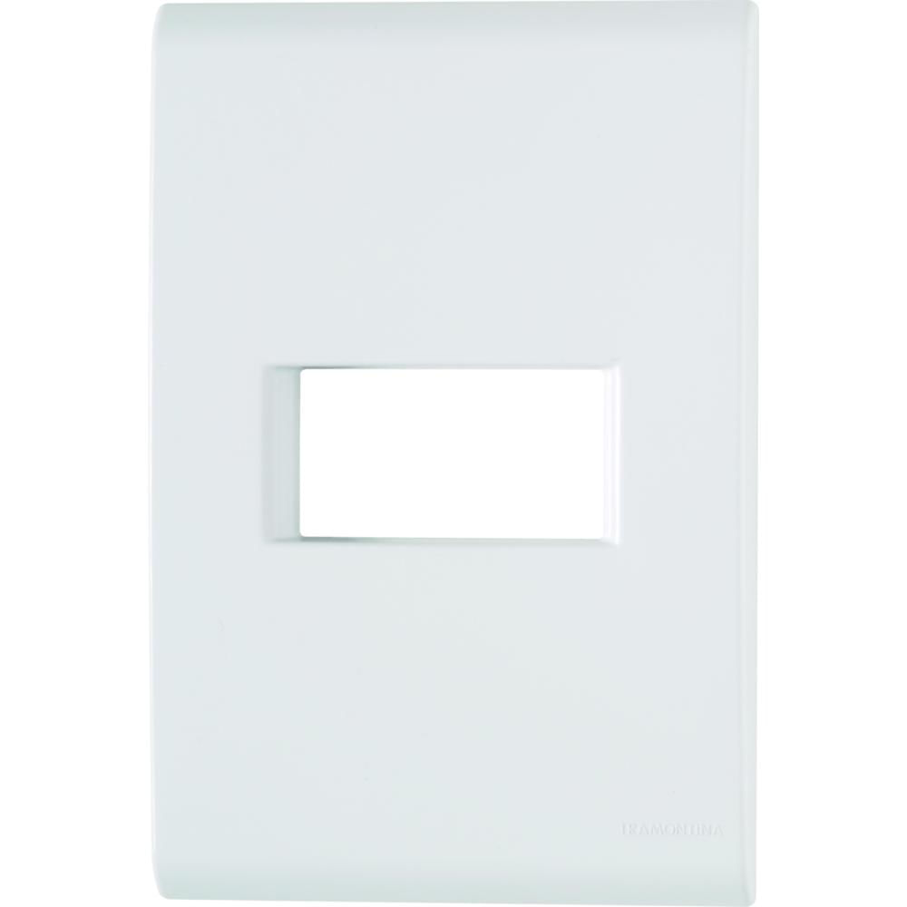 Placa-para-Interruptor-4x2-Simples-Horizontal-Branca-Tramontina