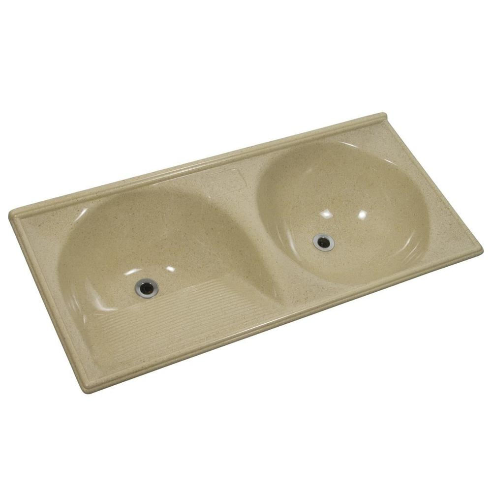 tanque de marmore sintetico duplo