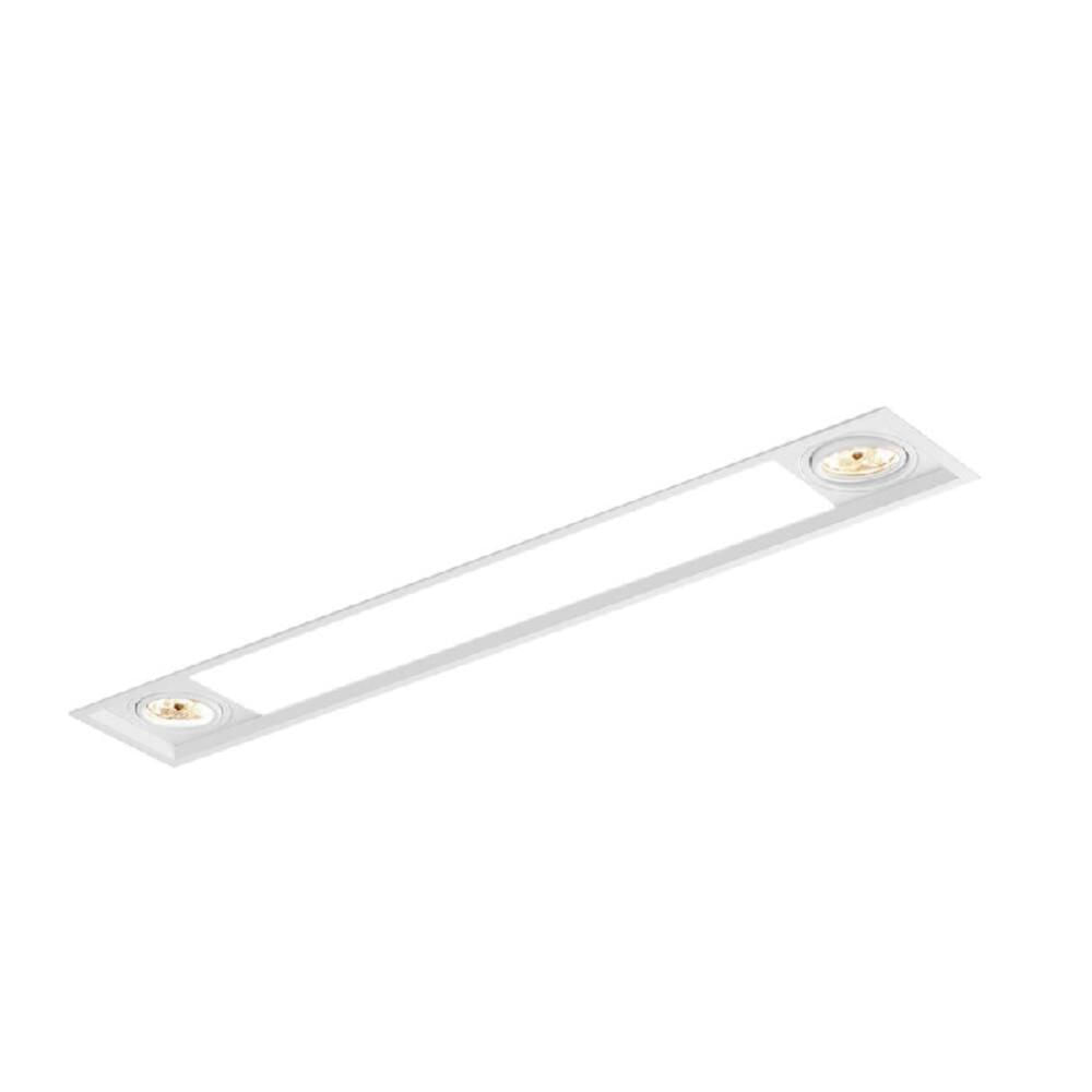 Luminária Embutir Flat Para 2 Lâmpadas Par 16 50w/T8 36w New Line