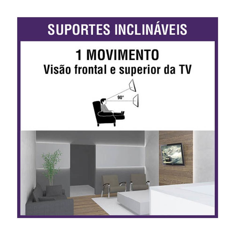 Suporte Inclinável para TV de 10 a 55pol. Brasforma - Acal Home Center
