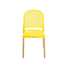 Cadeira-Vintage-Amarela-Forte-Plastico