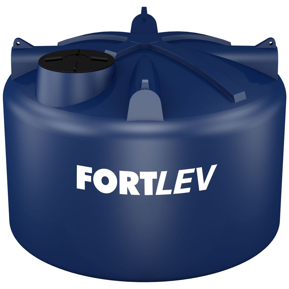Tanque-15.000L-Redondo-Polietileno-Azul-Fortlev