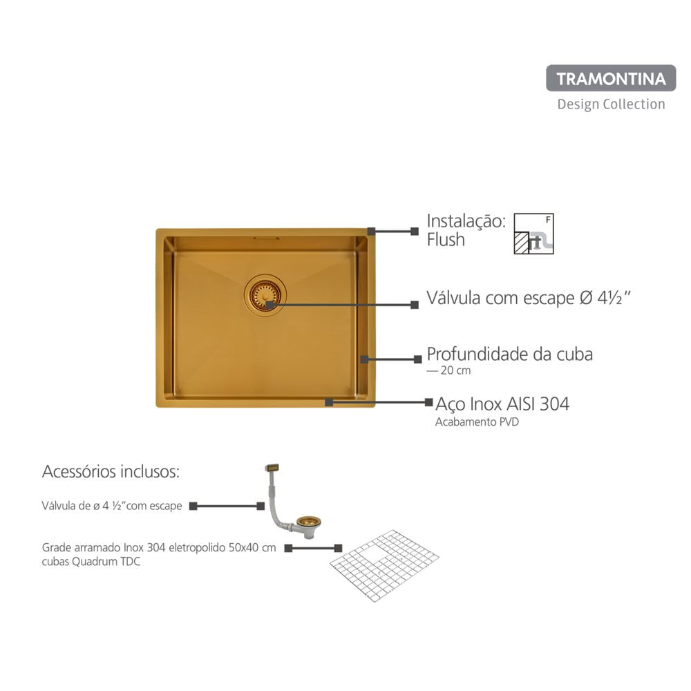 Cuba-de-Embutir-50x40cm-Quadrum-Inox-com-Valvula-Tramontina