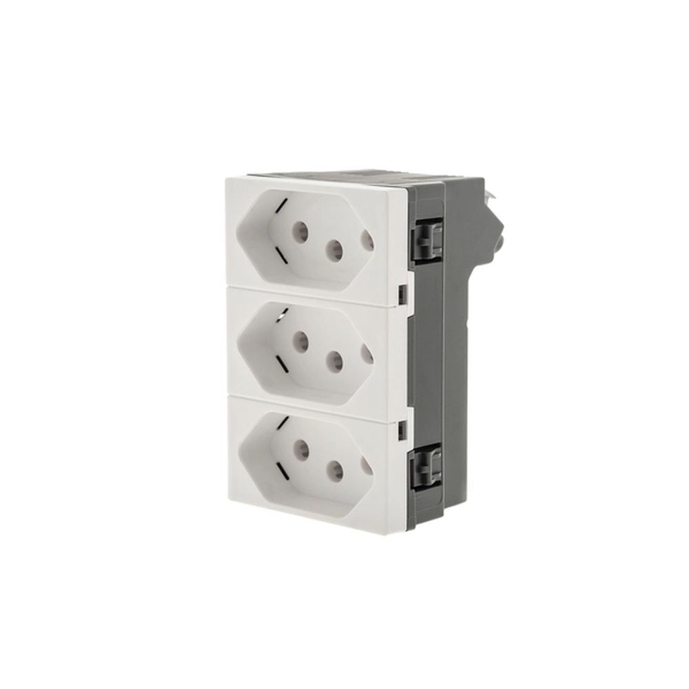 Modulo-de-Tomada-Energia-Triplex-10A-2P-T-Branco-Pial-Plus-Pial-Legrand