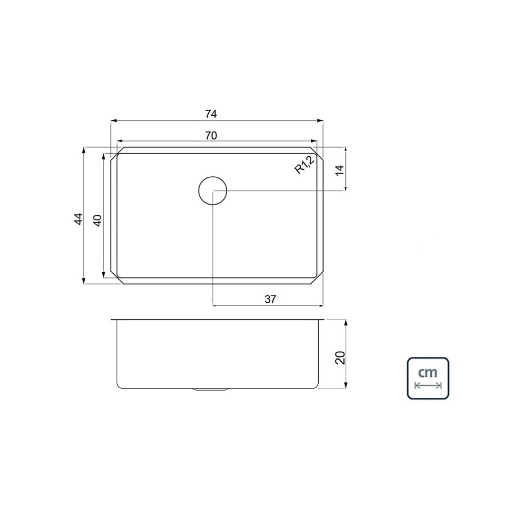 Cuba-De-Embutir-74X44-Com-Valvula-Aco-Inox-Scotch-Brite-70-U-Design-Collection-Quadrum-Undermount-Tramontina-751056