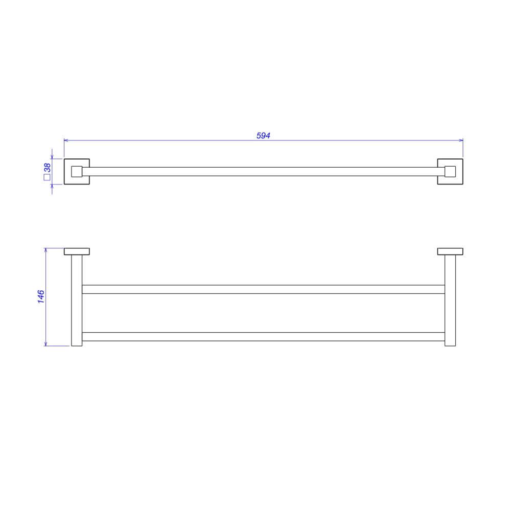 Porta-Toalha-Barra-Dupla-Quadratta-Black-Matte-Deca