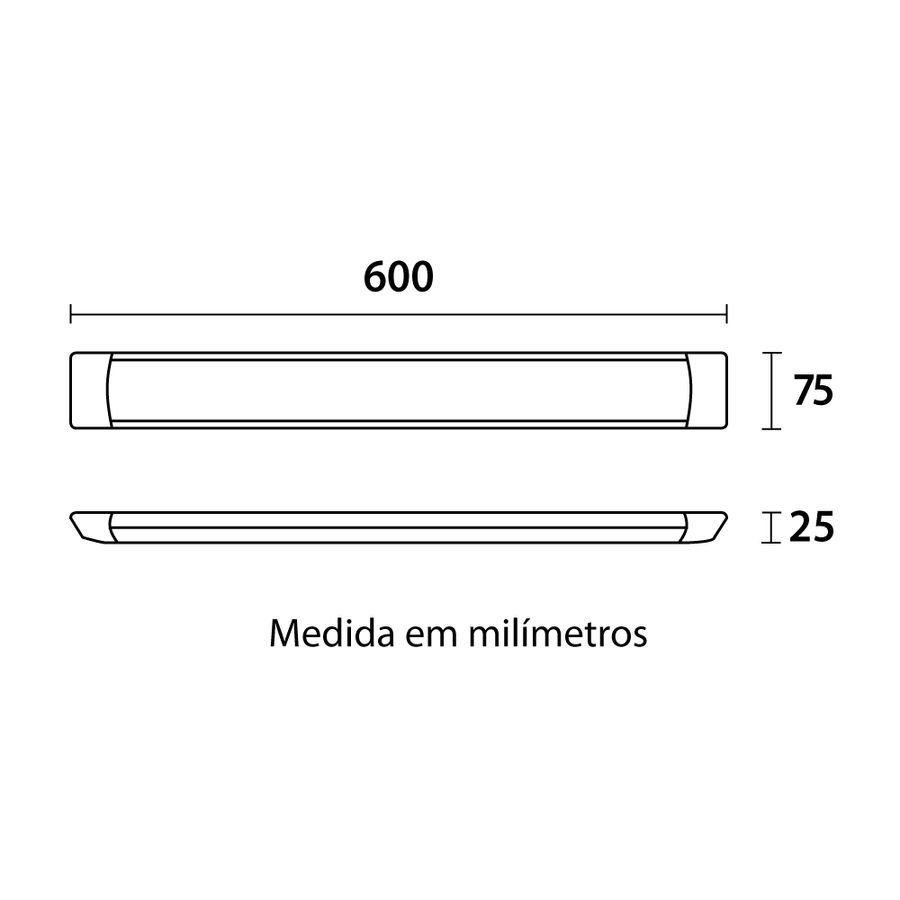 Luminária Led Slim 18W 6500K Blumenau Acal Home Center