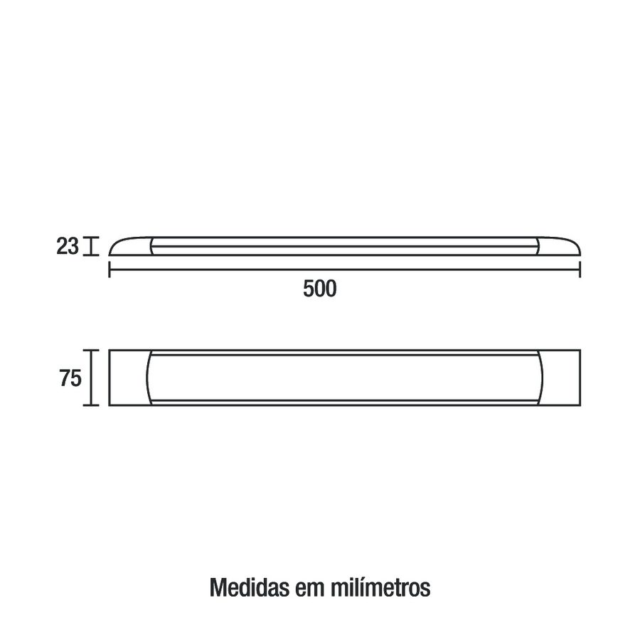 Luminária Led Slim 18W 6500K Branca Blumenau Acal Home Center