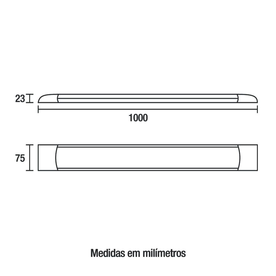 Luminária Led Slim 36W 6500K Branca Blumenau Acal Home Center