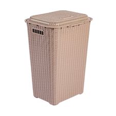 Cesto-60-litros-com-Tampa-Rattan-Rosa-Topplast