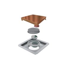 Ralo-Square-15x15cm-Tampa-Red-Gold-Linear-Acessorios
