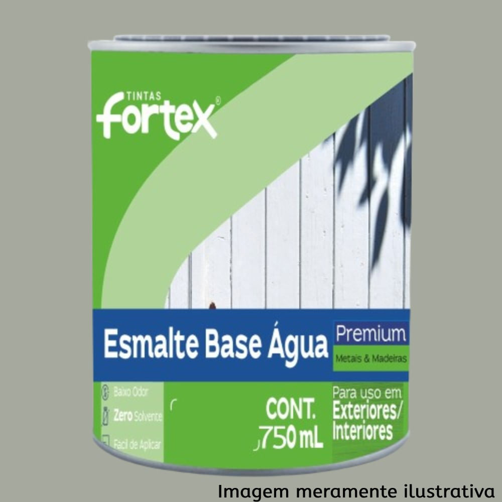 Esmalte-Base-Agua-Fortmax-Cinza-Platina-750ml-Fortex