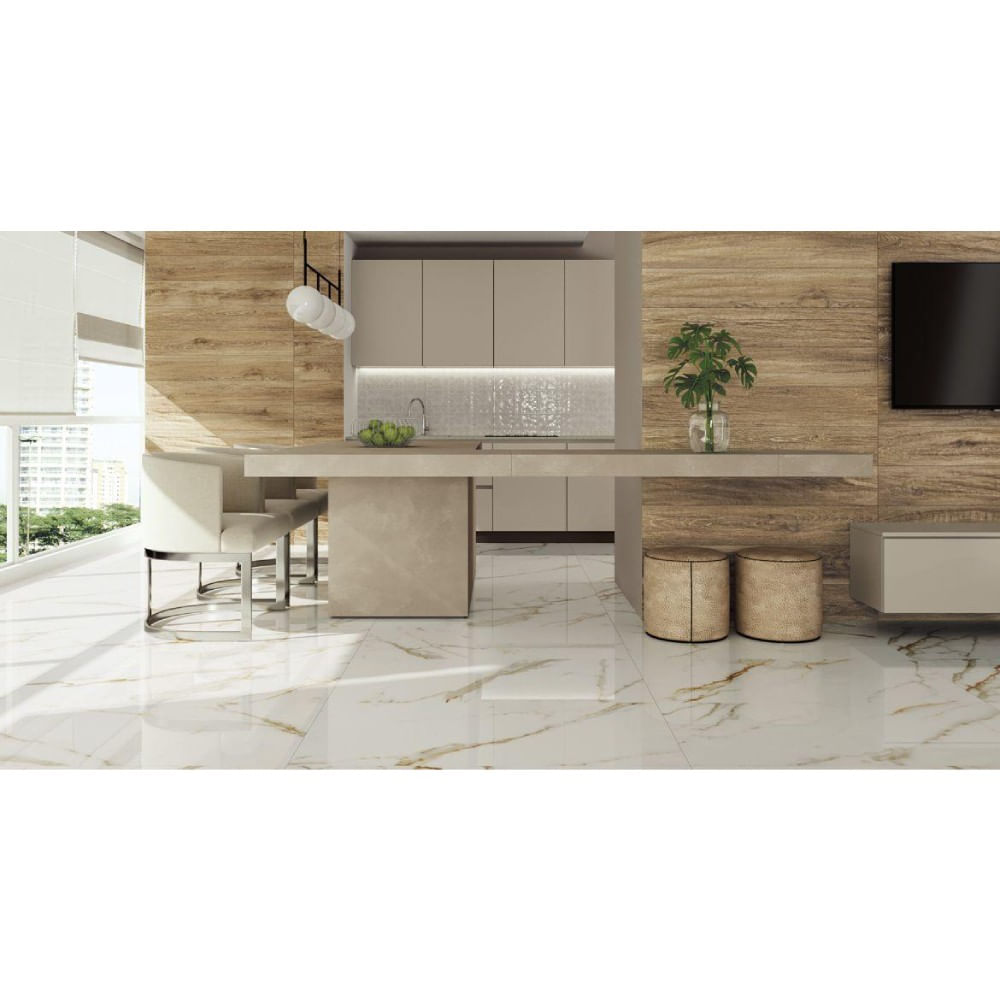 Porcelanato-100x100cm-Canova-Calacata-White-Polido-Portinari