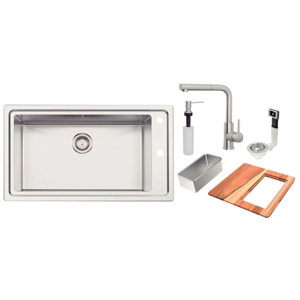 Cuba-de-Sobrepor-86x50cm-Square-em-Aco-Inox-com-Acessorios-Tramontina