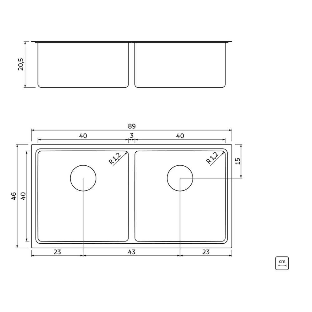 Cuba-Quadrum-2C-40-em-Aco-Inox-com-Acabamento-Scotch-Brite-com-Acessorios-Tramontina