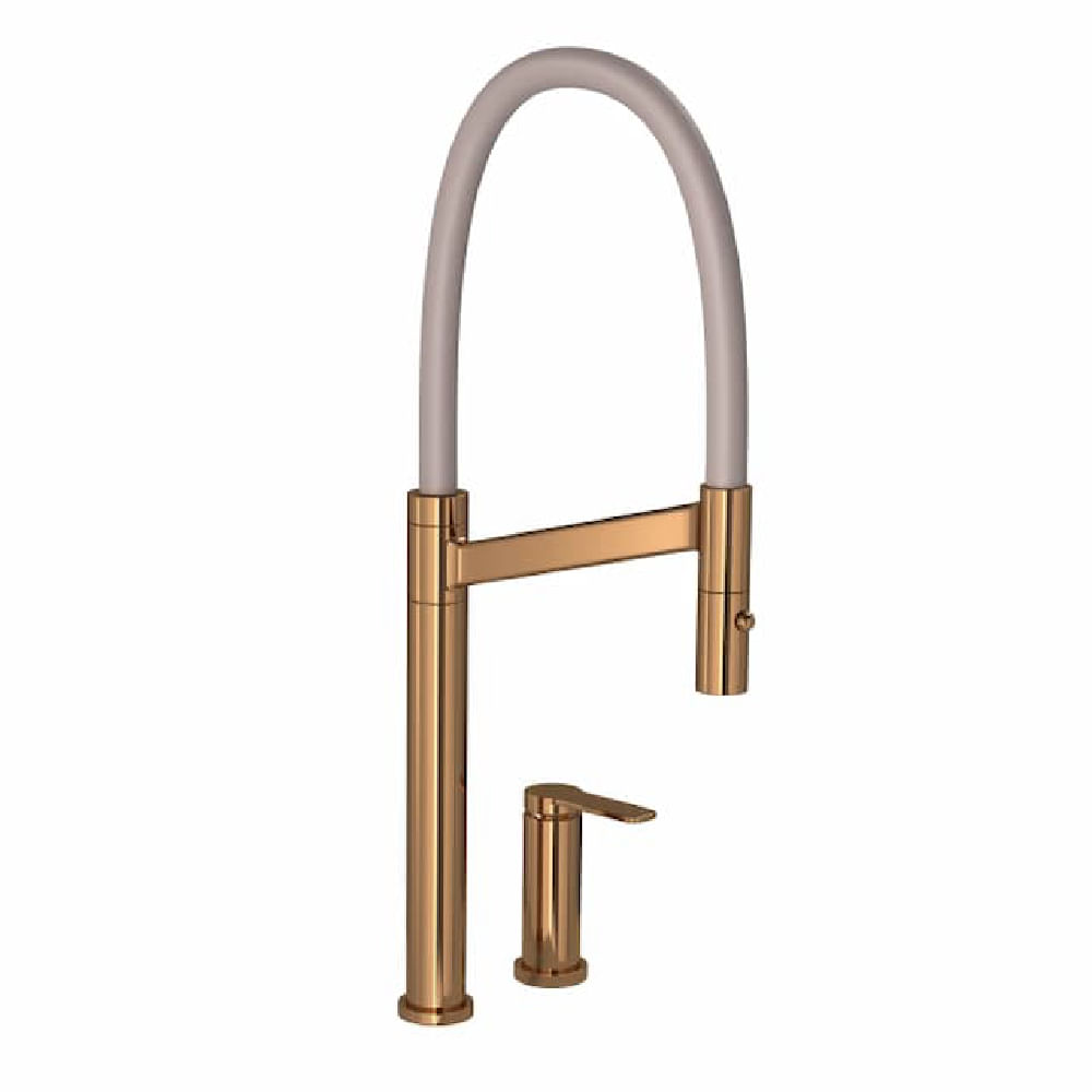 Misturador-Monocomando-para-Cozinha-de-Mesa-Bica-Movel-Colore-Red-Gold-e-Fendi-Deca