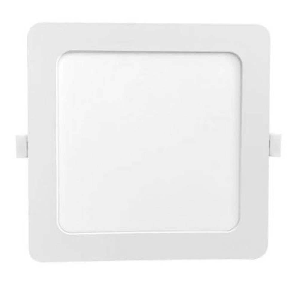 Plafon Led 12w Embutir Quadrado 6500k Branca Blumenau