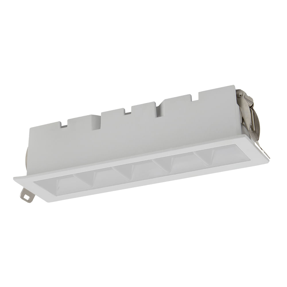 Spot-Led-Iris-5-Lentes-10w-Embutir-Quadrado-Branco-Blumenau