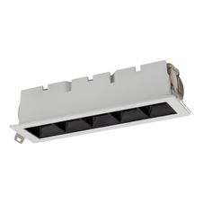 Spot-Led-Iris-5-Lentes-10w-Embutir-Quadrado-Branco-Interior-Preto-Blumenau
