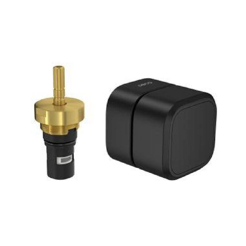 Acabamento-para-Registro-de-Pressao-1-2--e-3-4--com-Mecanismo-1-2-Volta-Quadrado-DecaYou-Black-Matte-Deca